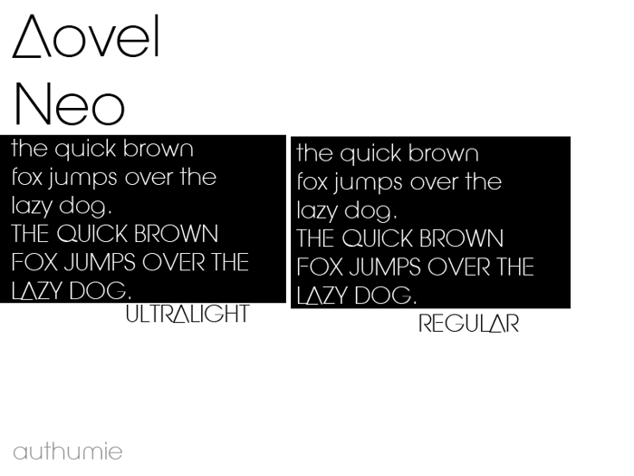 Aovel Neo Font poster
