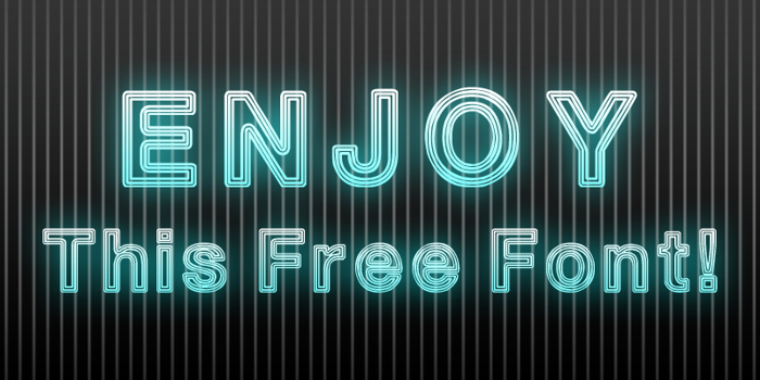 White Outlines Font poster