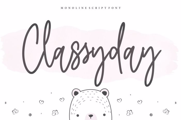 Classyday Font poster