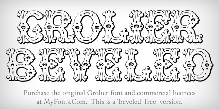 Grolier Beveled Font poster