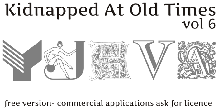 Kidnapped At Old Times Free Six Font
