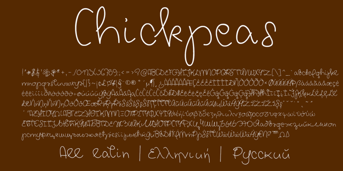 Chickpeas Demo Font poster