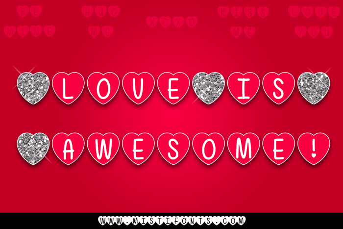 Mf Love Is Awesome Font poster