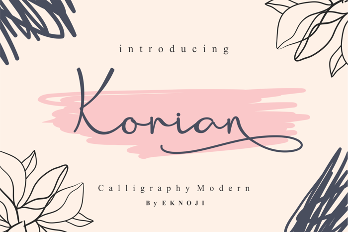 Korian Font poster