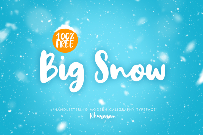 Big Snow Font poster