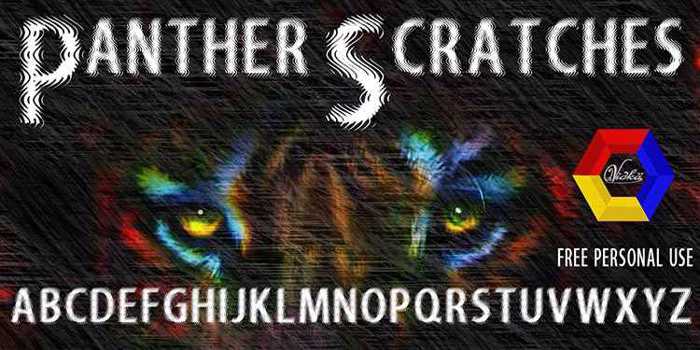 Panther Scratches Font poster