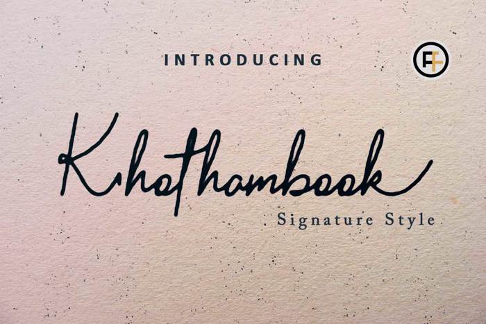 Khothambook Font poster