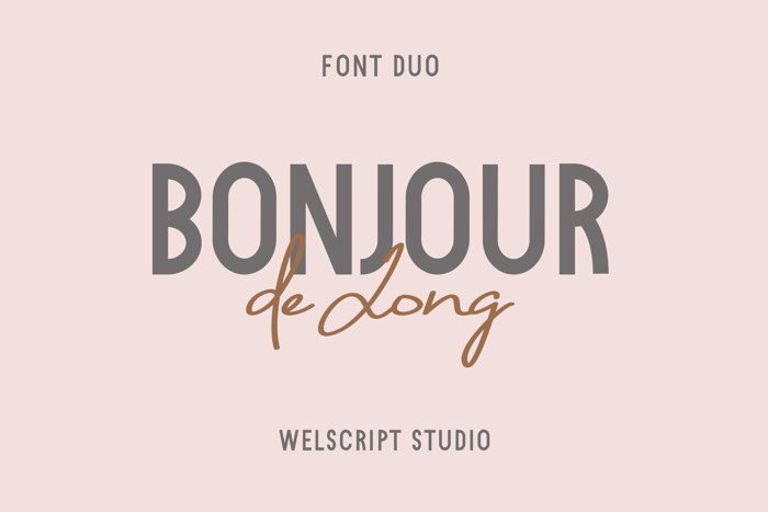 Bonjour De Jong Sans Font poster