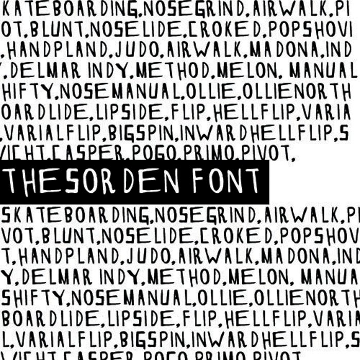 THESORDEN Font poster