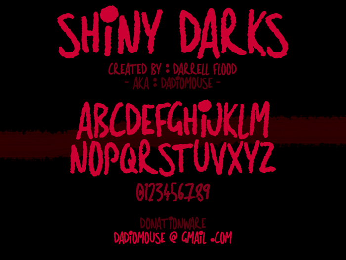 Shiny Darks Font poster
