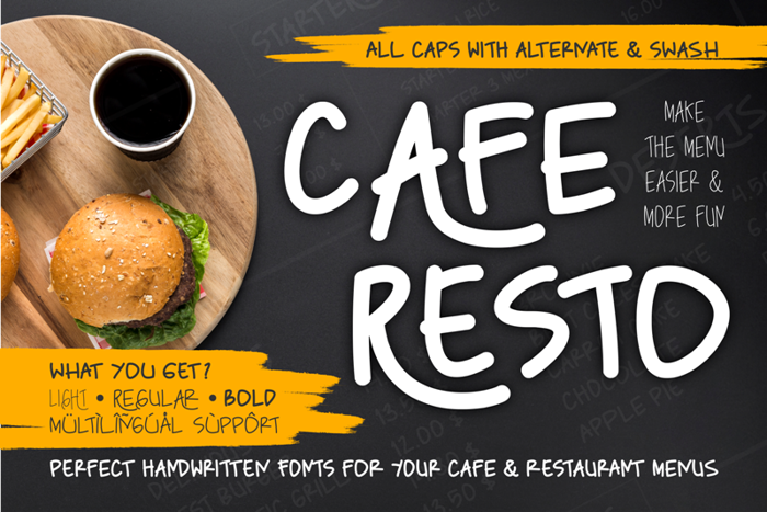 Caferesto Font poster