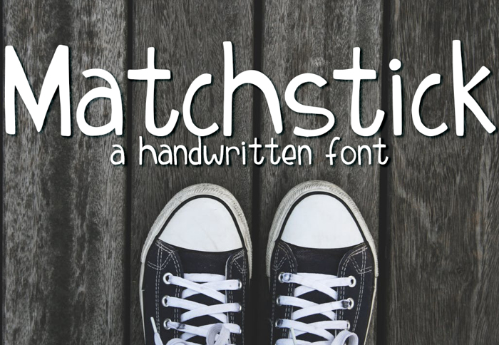Matchstick Font poster