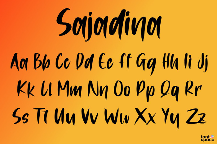 Sajadina Font poster