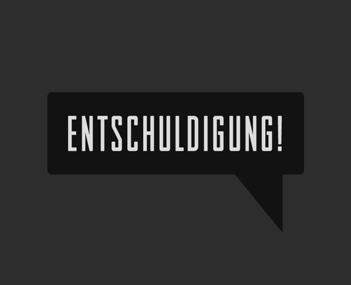 Entschuldigung Font poster