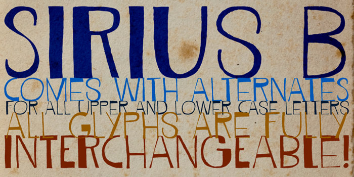 DK Sirius B Font poster