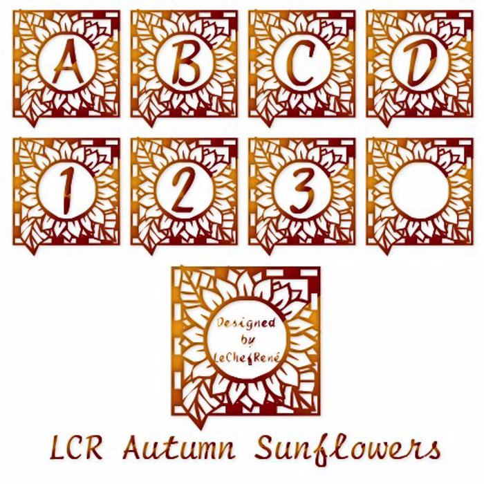 LCR Autumn Sunflowers Font poster