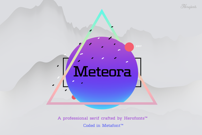 Meteora Font poster