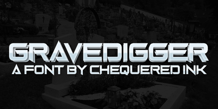 Gravedigger Font poster