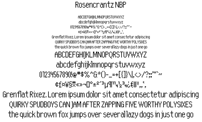 Rosencrantz NBP Font poster