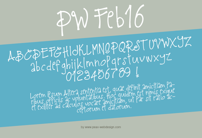 PWFeb16 Font poster