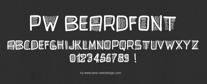 PWBeardfont Font poster