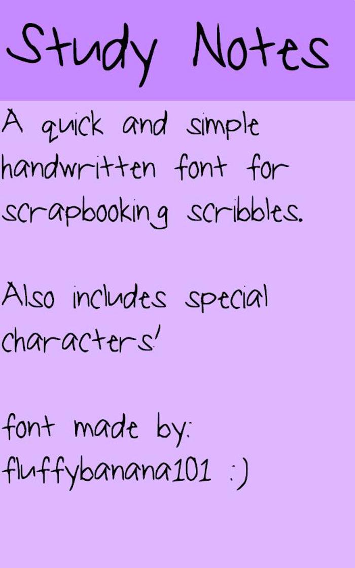 StudyNotes Font