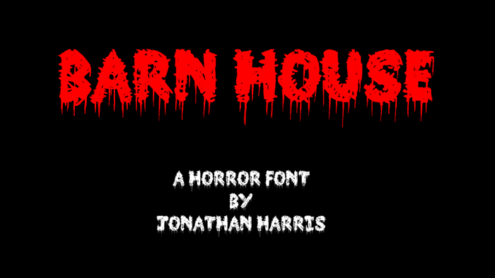 Barn House Font poster