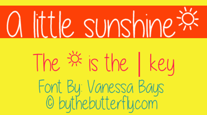A little sunshine Font poster