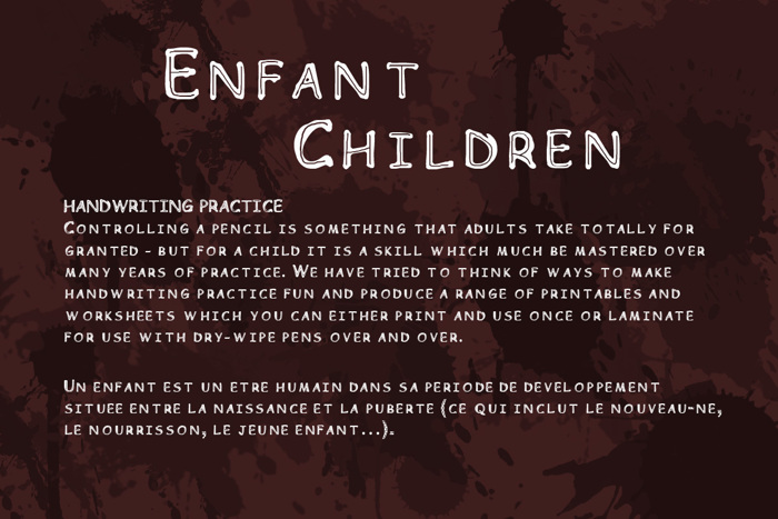 Children Font poster