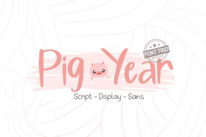 Pig Year Display Font poster