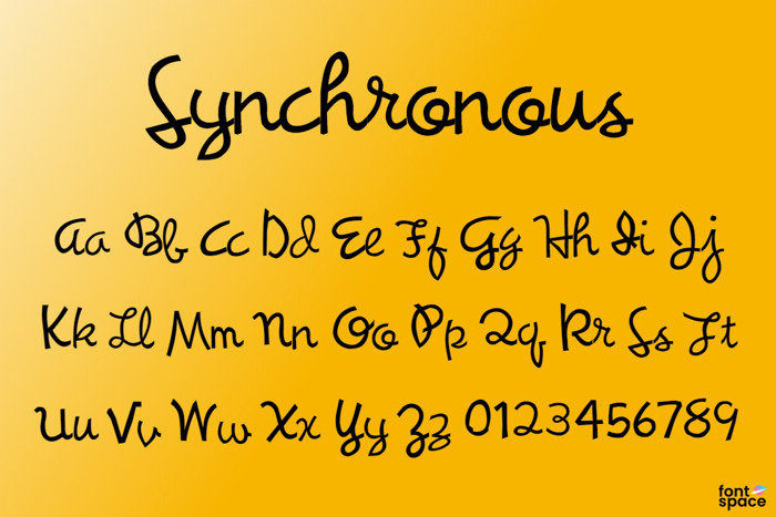 Synchronous Font poster