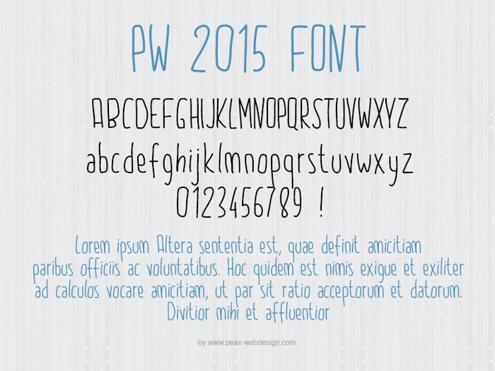 PW2015 Font
