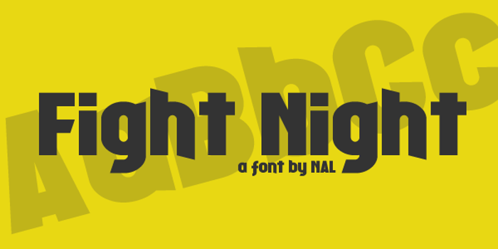 Fight Night Font poster