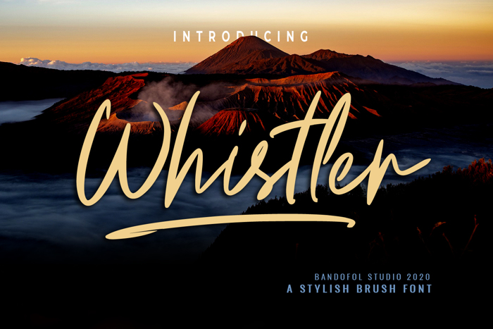 Whistler Font poster