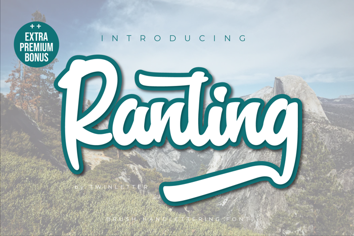 Ranting Font poster
