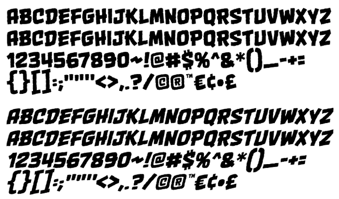 OneTwoPunch BB Font poster