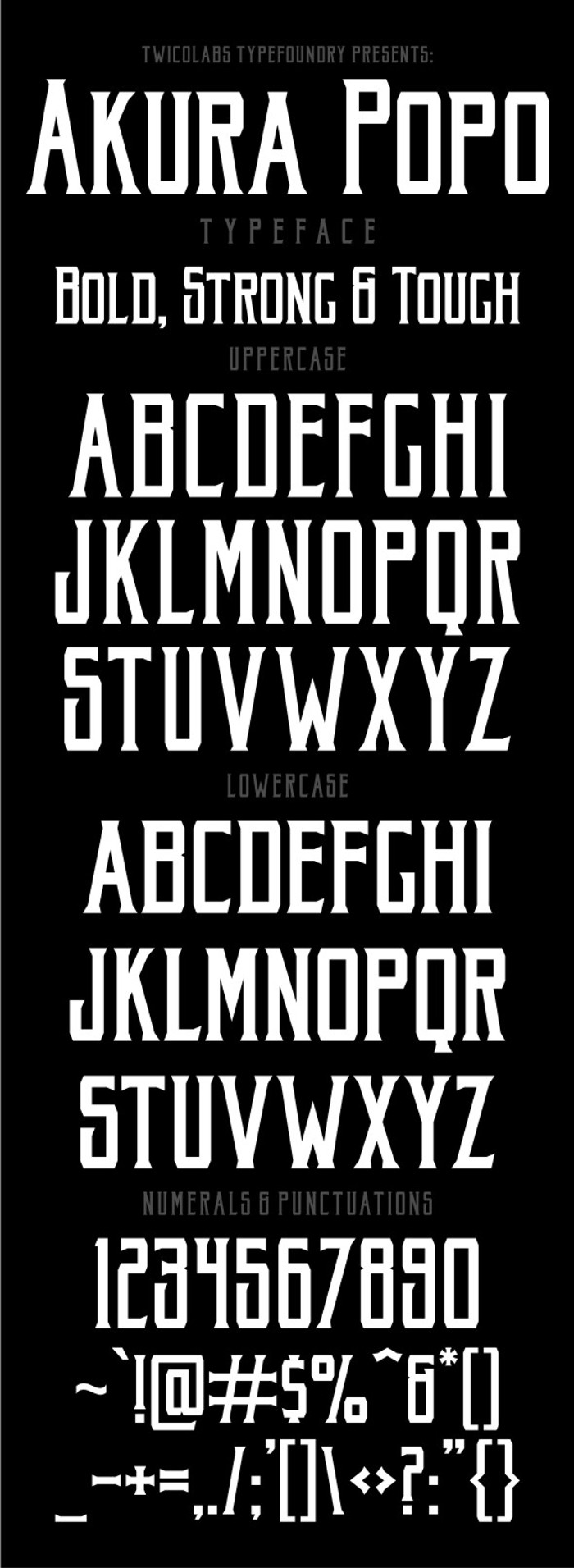 Akura Popo Font poster