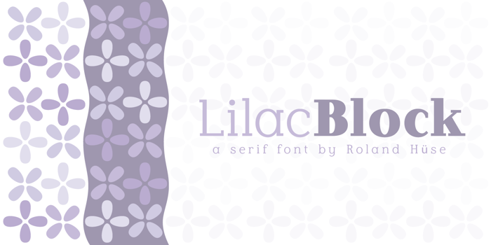 Lilac Block Font poster