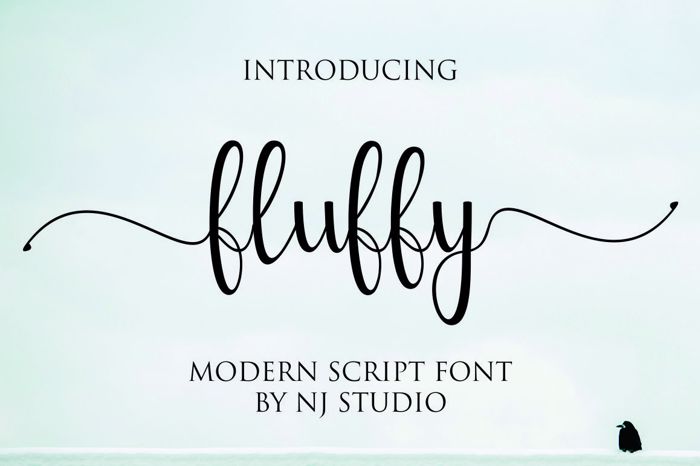 fluffy Font poster