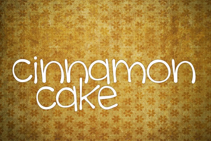 cinnamon cake Font poster