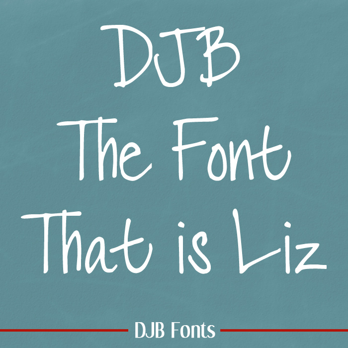 DJB LIZ Font poster