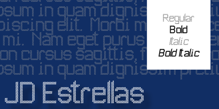 JD Estrellas Font poster