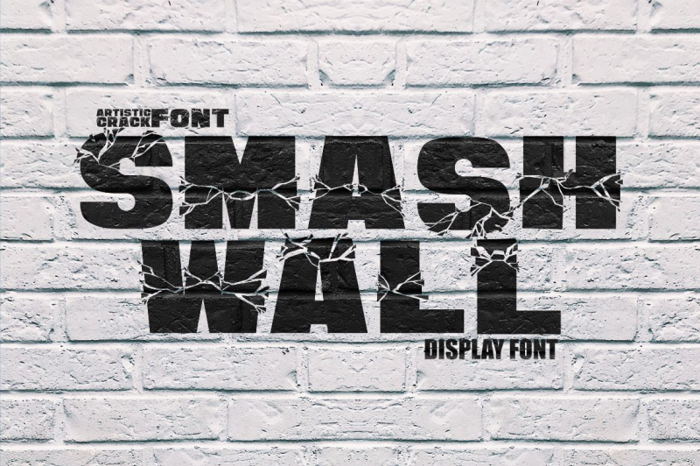 Smash Wall Font poster