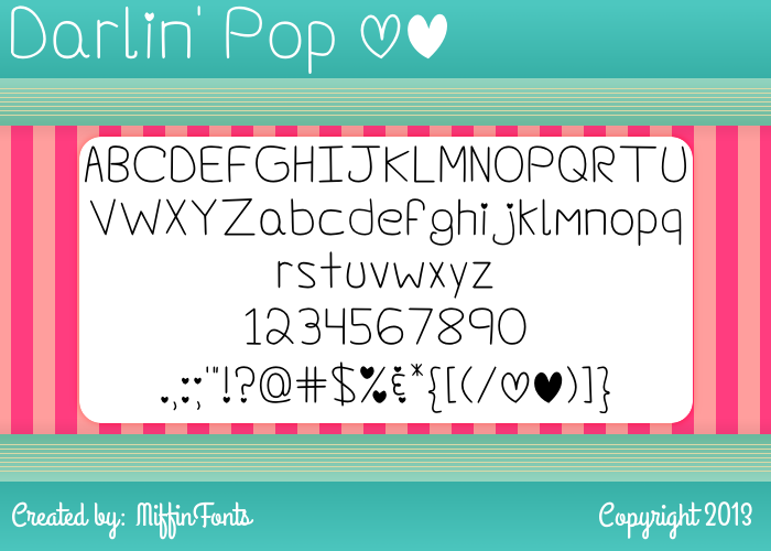 Darlin' Pop Font poster