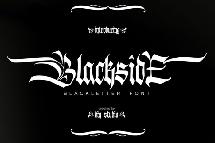 Blackside Font poster