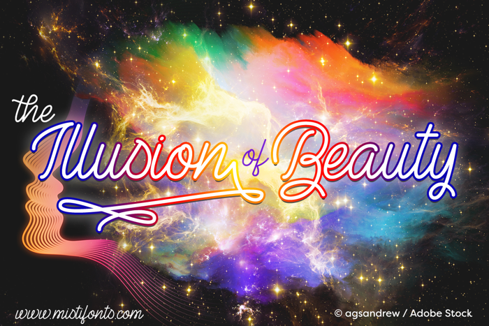 The Illusion of Beauty Font poster