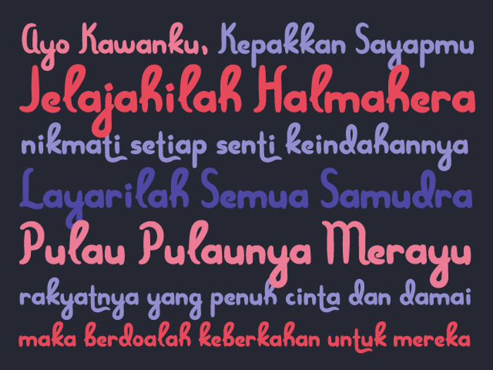 Menjelajah Halmahera Font
