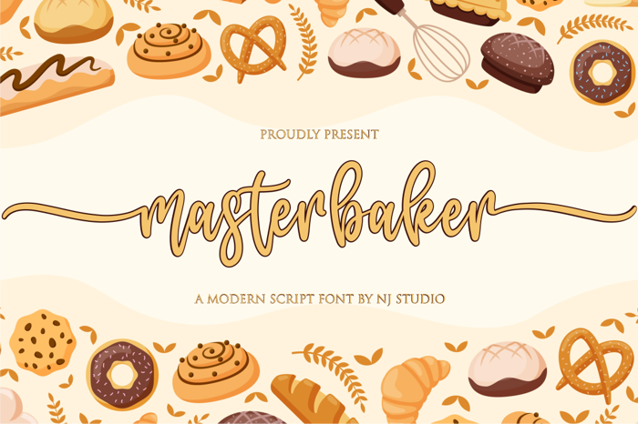 masterbaker Font poster