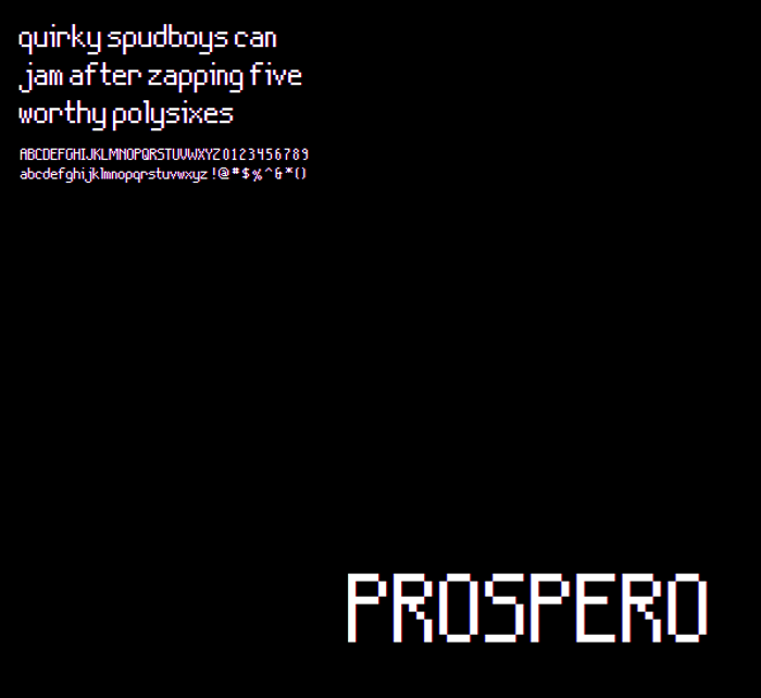 Prospero NBP Font poster