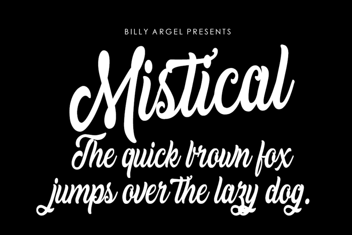 Mistical Font poster